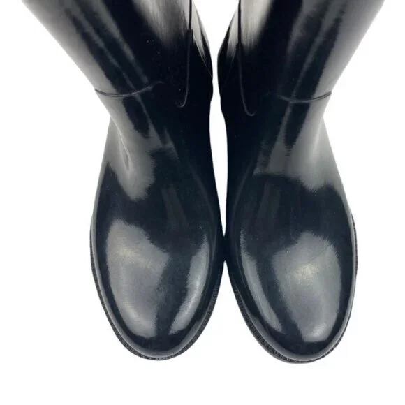 COUGAR WOMENS Black Rider Tall Waterproof Rubber Rain Boots US 6M - Picture 9 of 13